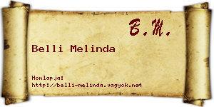 Belli Melinda névjegykártya