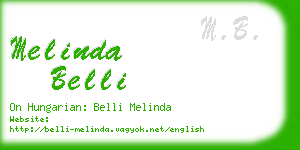 melinda belli business card